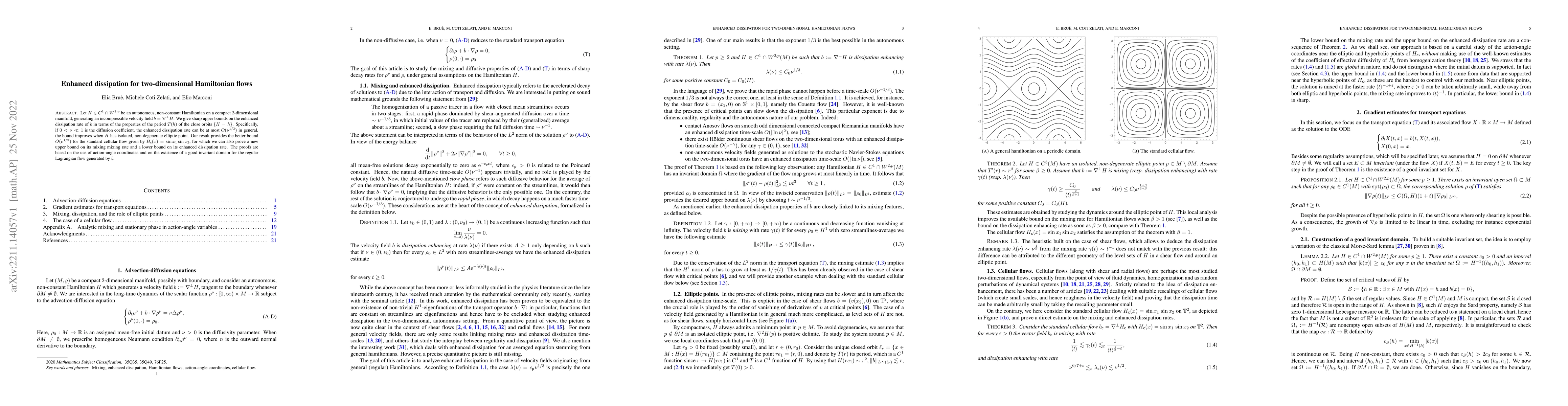 Thumbnail for Enhanced dissipation for two-dimensional Hamiltonian flows