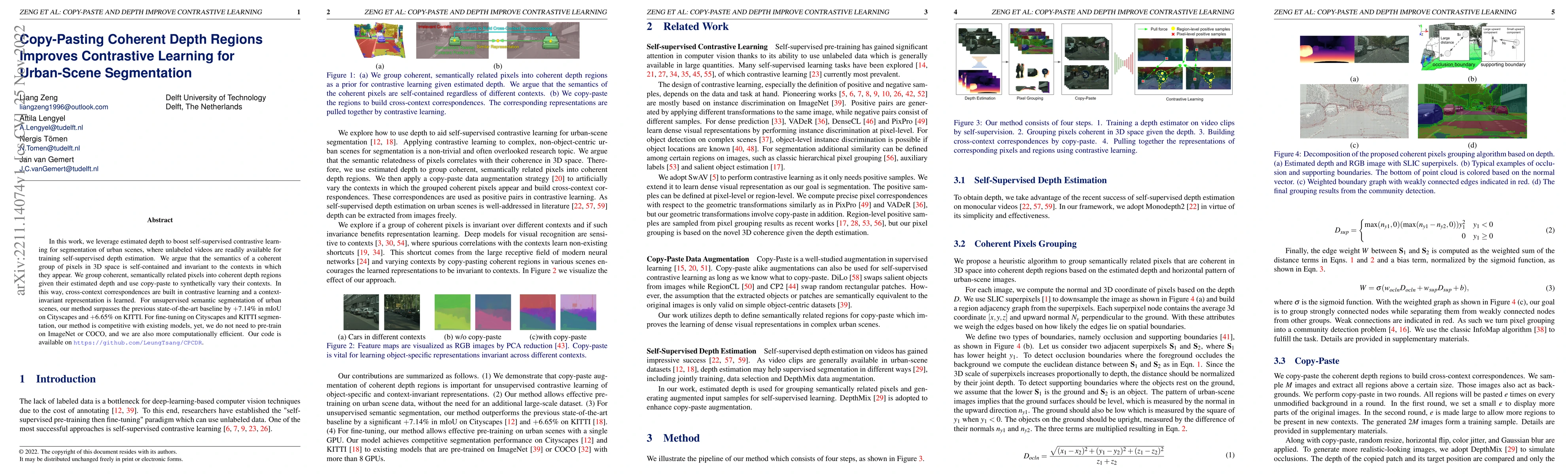 Thumbnail for Copy-Pasting Coherent Depth Regions Improves Contrastive Learning for
  Urban-Scene Segmentation
