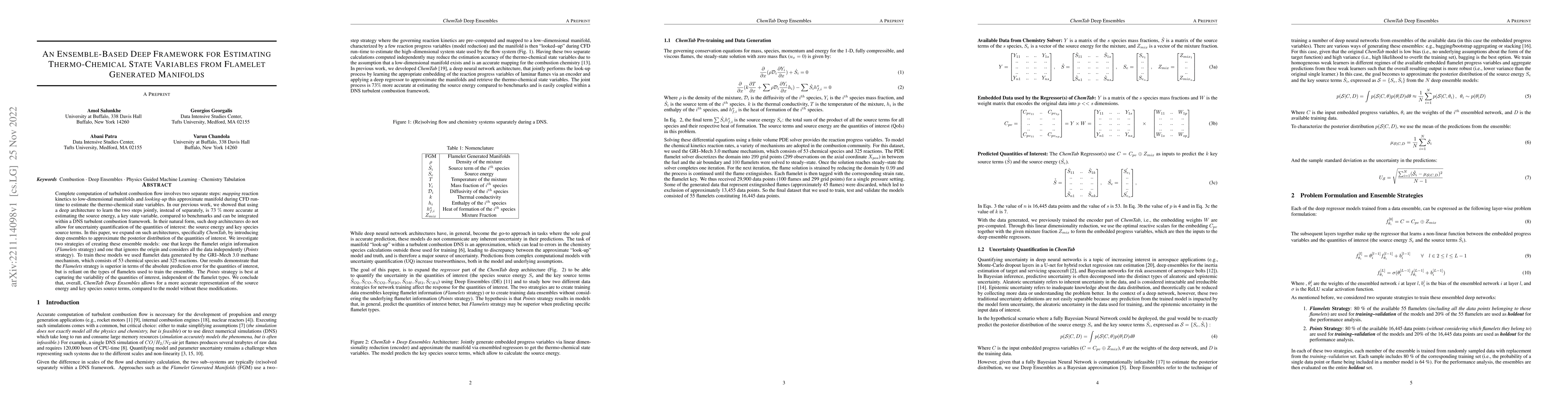 Thumbnail for An Ensemble-Based Deep Framework for Estimating Thermo-Chemical State
  Variables from Flamelet Generated Manifolds