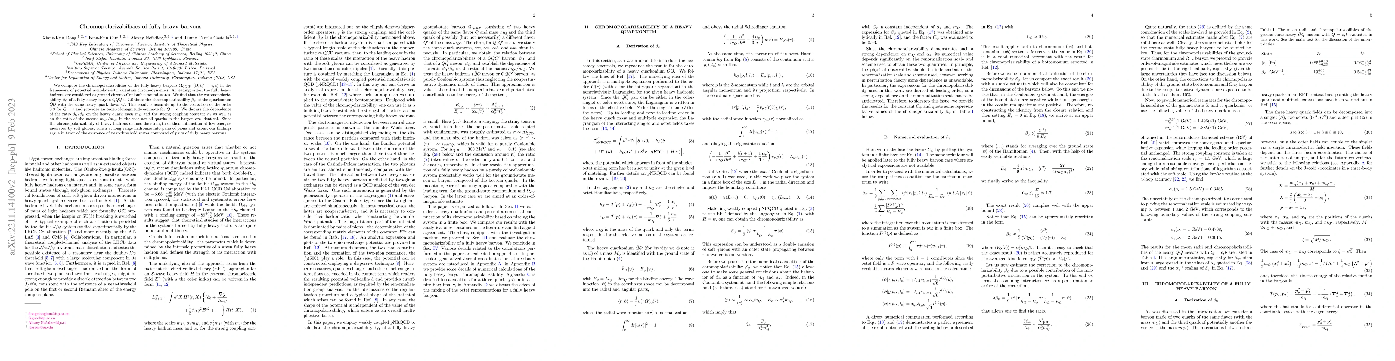 Thumbnail for Chromopolarizabilities of fully-heavy baryons