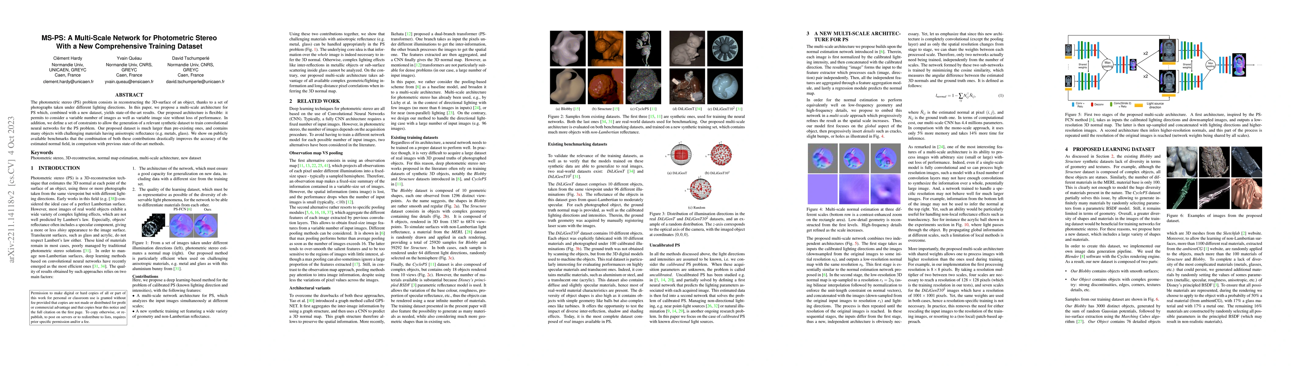Thumbnail for MS-PS: A Multi-Scale Network for Photometric Stereo With a New
  Comprehensive Training Dataset