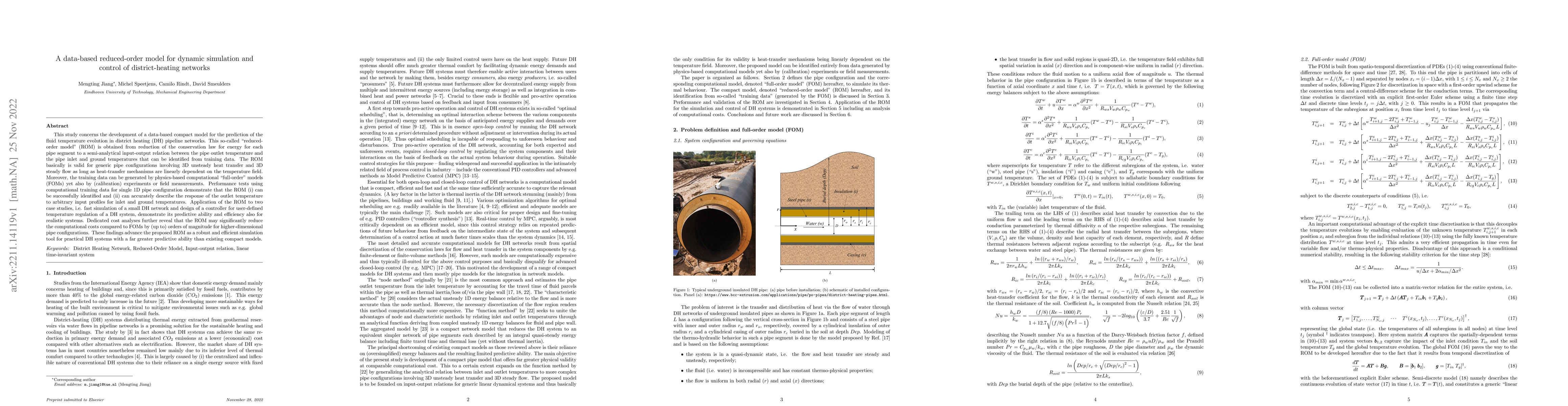 Thumbnail for A reduced-order model for dynamic simulation of district heating
  networks