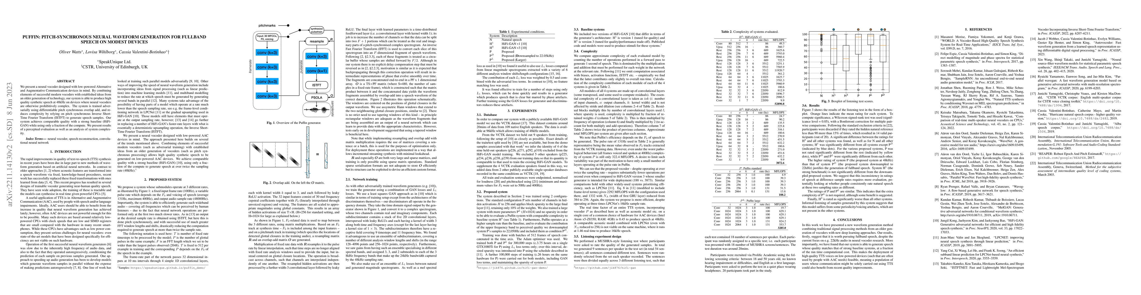 Thumbnail for Puffin: pitch-synchronous neural waveform generation for fullband speech
  on modest devices