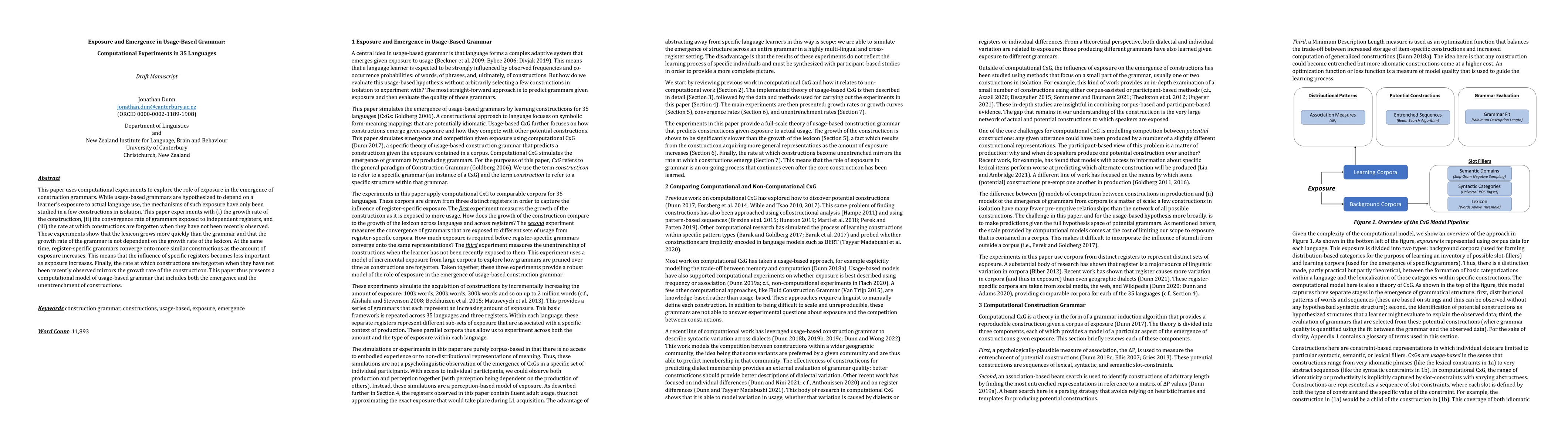 Thumbnail for Exposure and Emergence in Usage-Based Grammar: Computational Experiments
  in 35 Languages