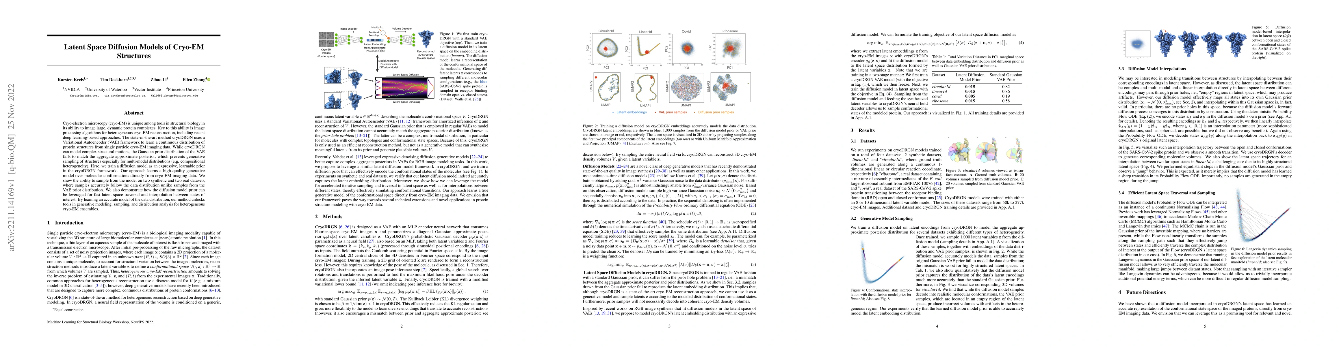 Thumbnail for Latent Space Diffusion Models of Cryo-EM Structures