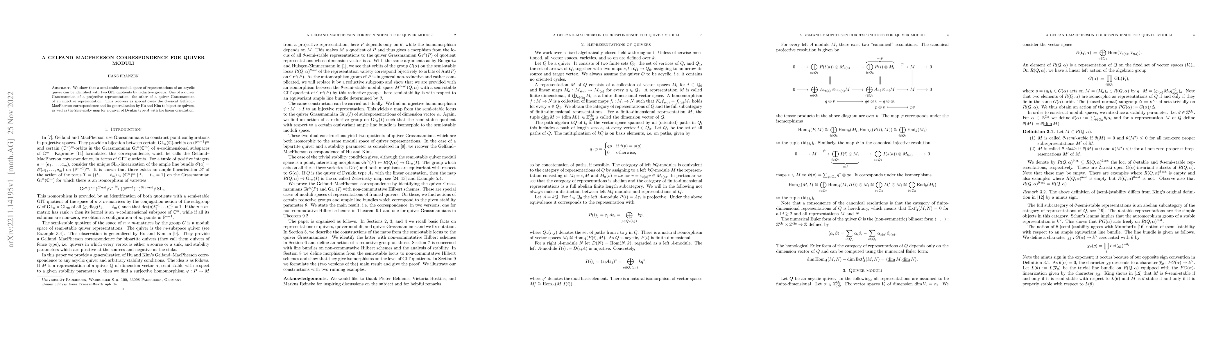 Thumbnail for A Gelfand-MacPherson correspondence for quiver moduli
