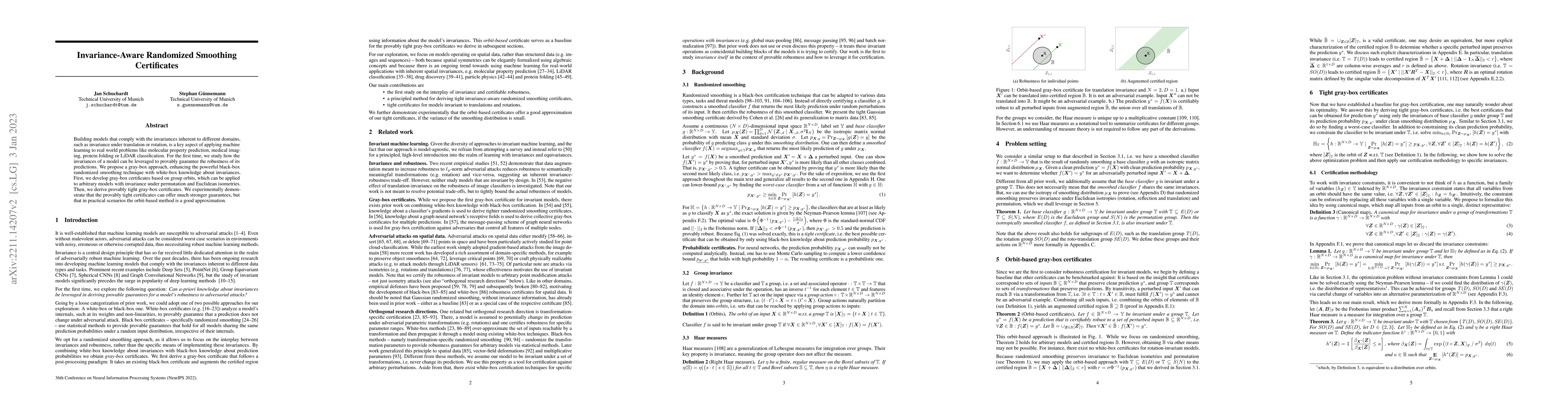 Thumbnail for Invariance-Aware Randomized Smoothing Certificates