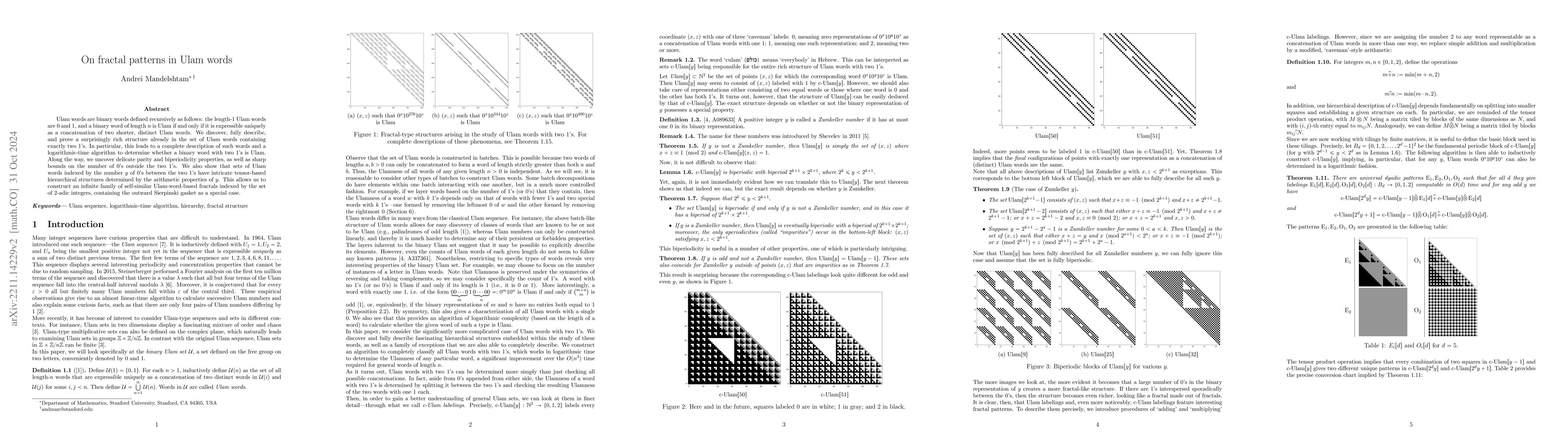 Thumbnail for On fractal patterns in Ulam words