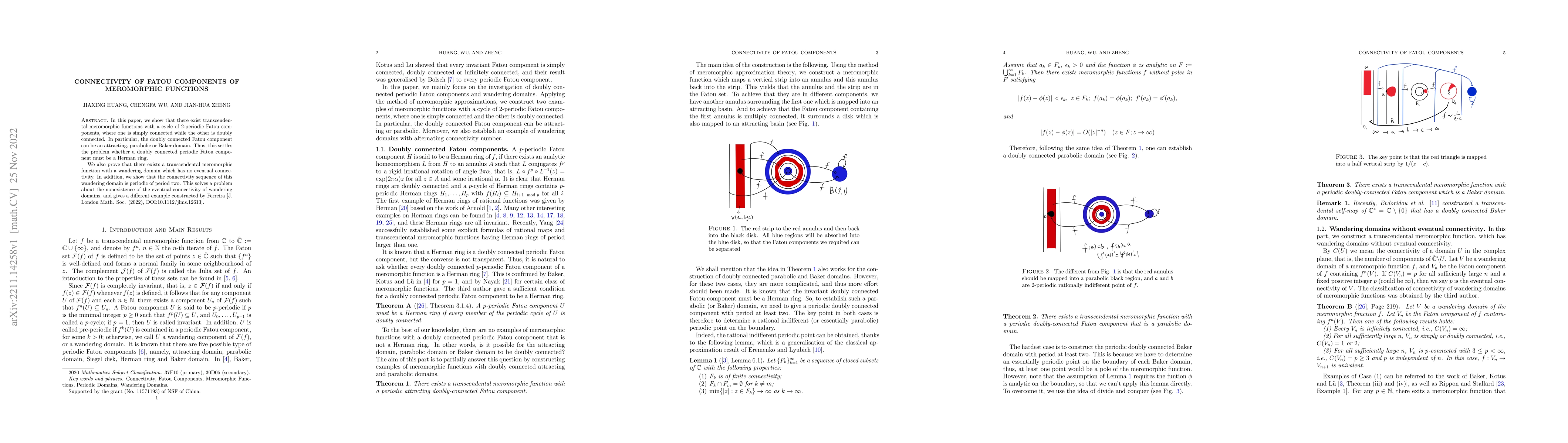 Thumbnail for Connectivity of Fatou Components of Meromorphic Functions