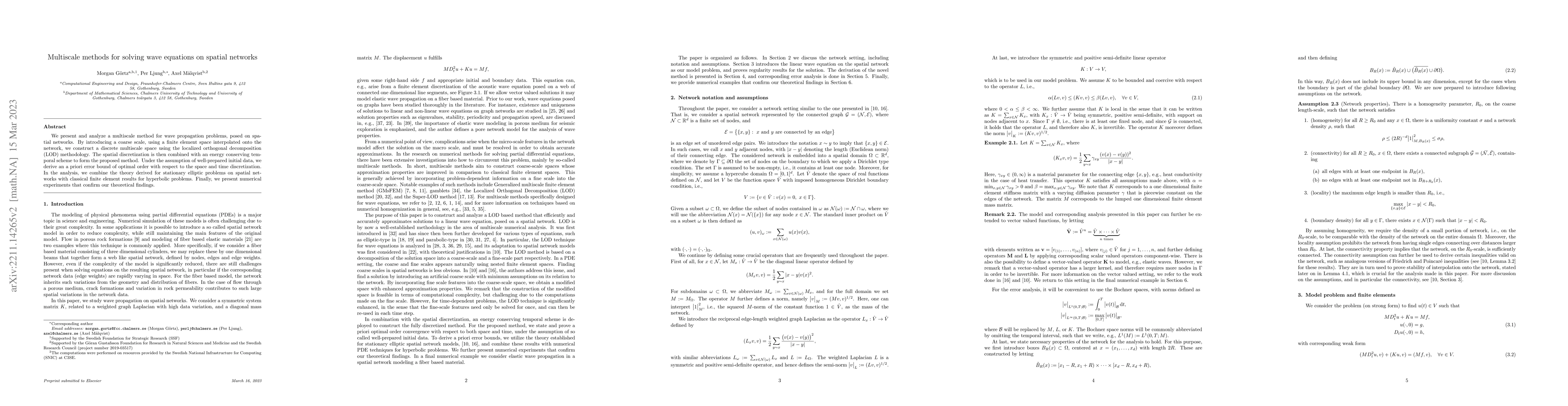 Thumbnail for Multiscale methods for solving wave equations on spatial networks