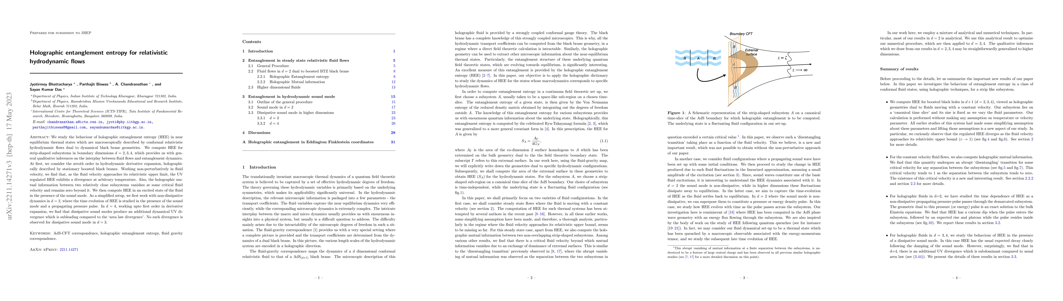 Thumbnail for Holographic entanglement entropy for relativistic hydrodynamic flows