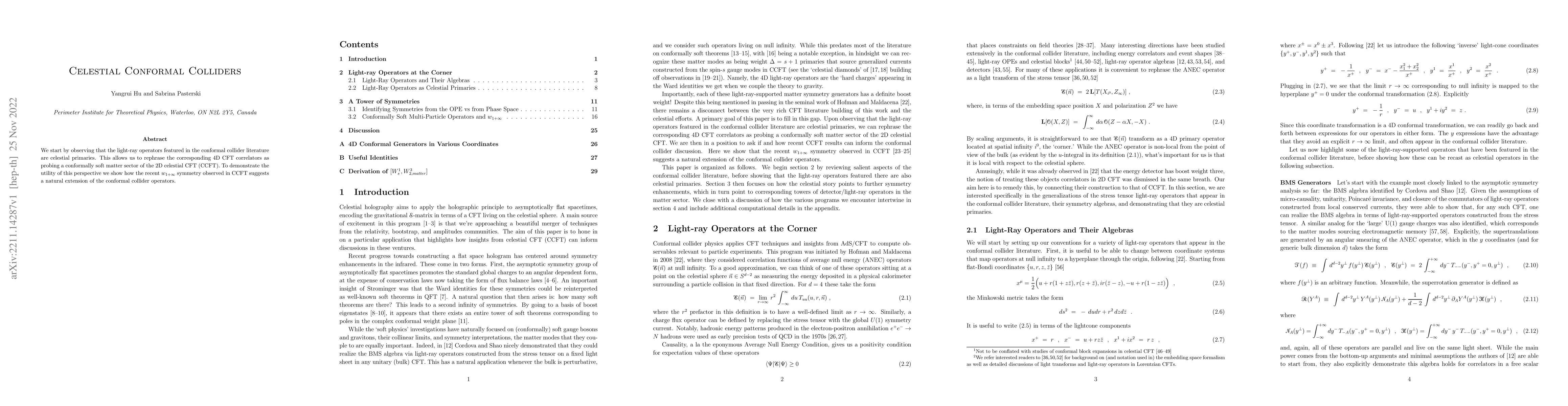 Thumbnail for Celestial Conformal Colliders