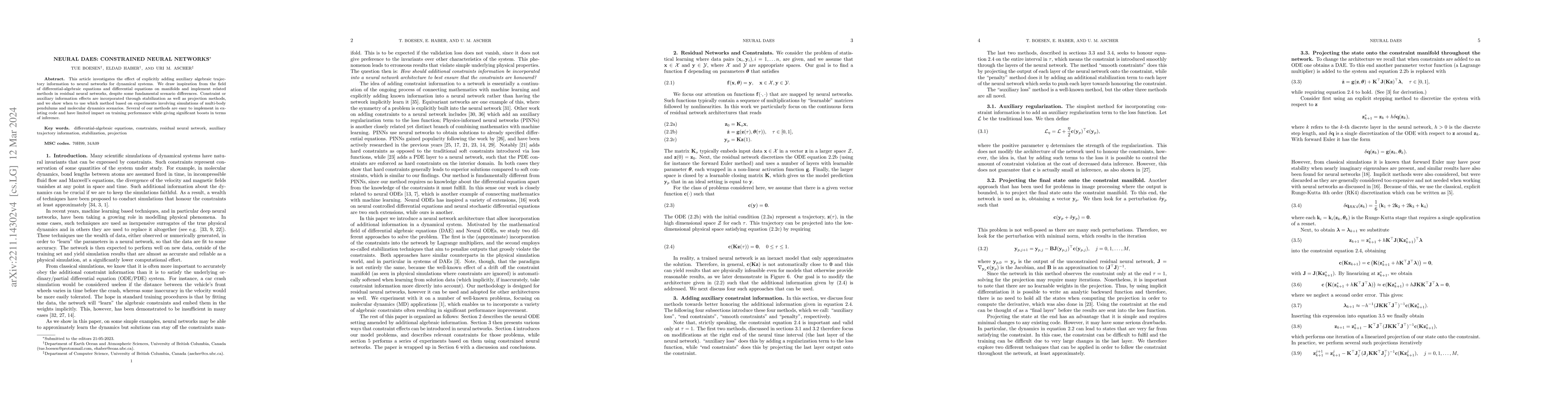 Thumbnail for Neural DAEs: Constrained neural networks