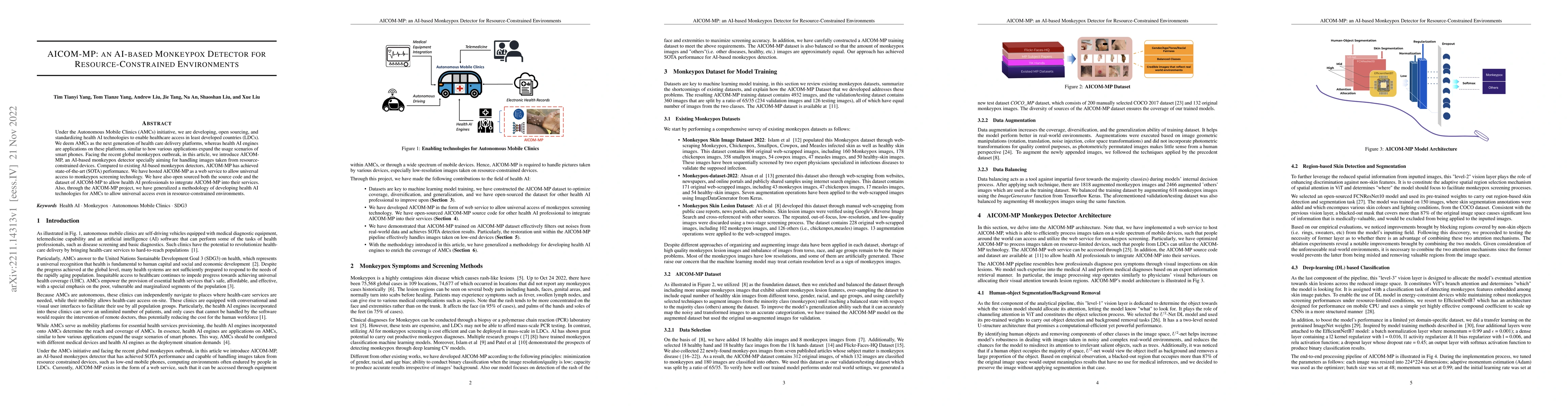 Thumbnail for AICOM-MP: an AI-based Monkeypox Detector for Resource-Constrained
  Environments