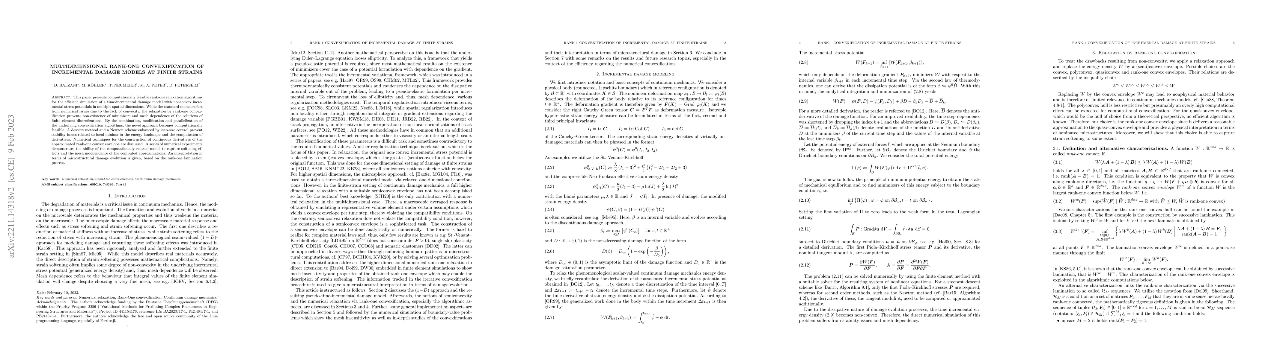Thumbnail for Multidimensional rank-one convexification of incremental damage models
  at finite strains