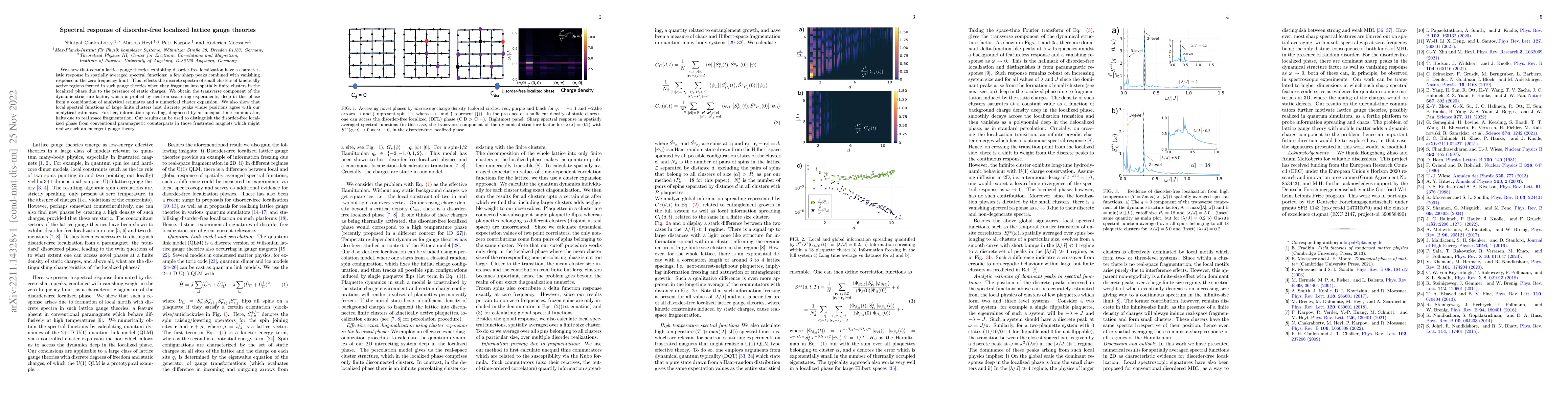 Thumbnail for Spectral response of disorder-free localized lattice gauge theories