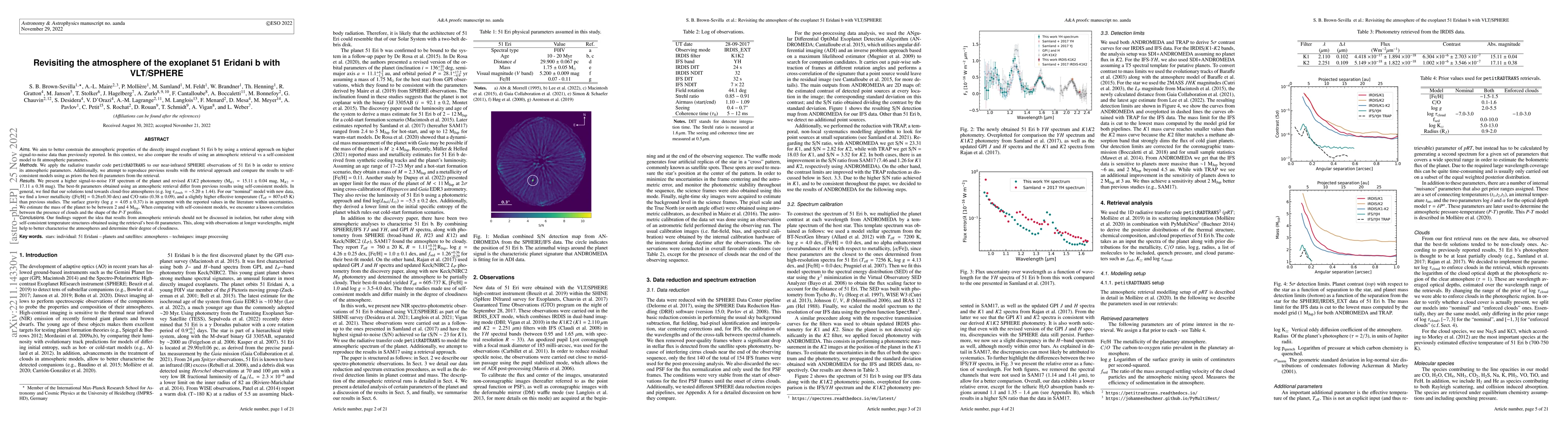 Thumbnail for Revisiting the atmosphere of the exoplanet 51 Eridani b with VLT/SPHERE