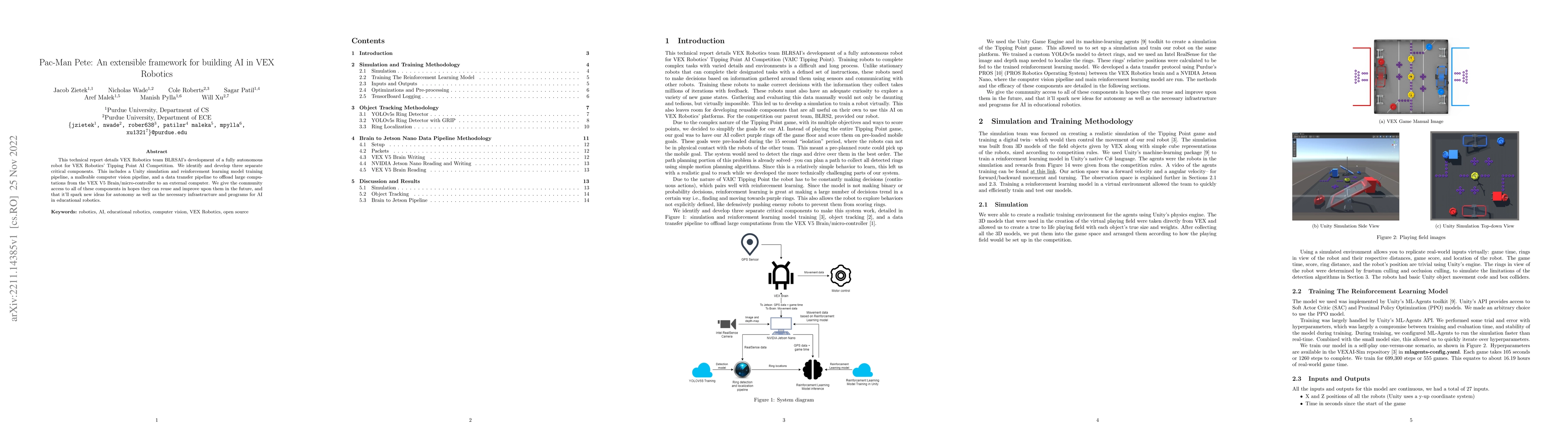 Thumbnail for Pac-Man Pete: An extensible framework for building AI in VEX Robotics