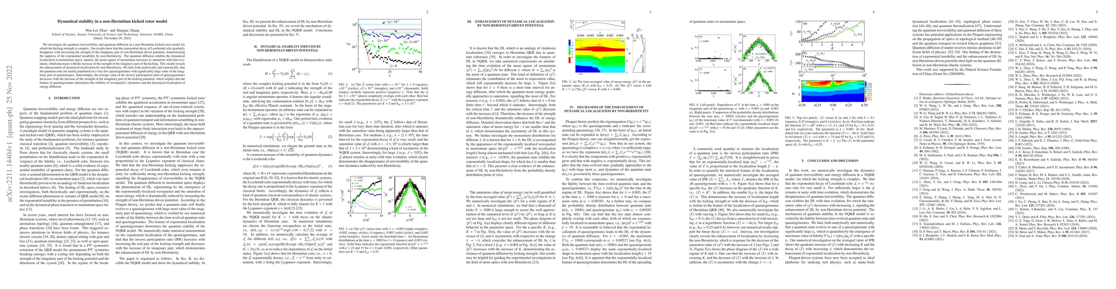 Thumbnail for Dynamical stability in a non-Hermitian kicked rotor model