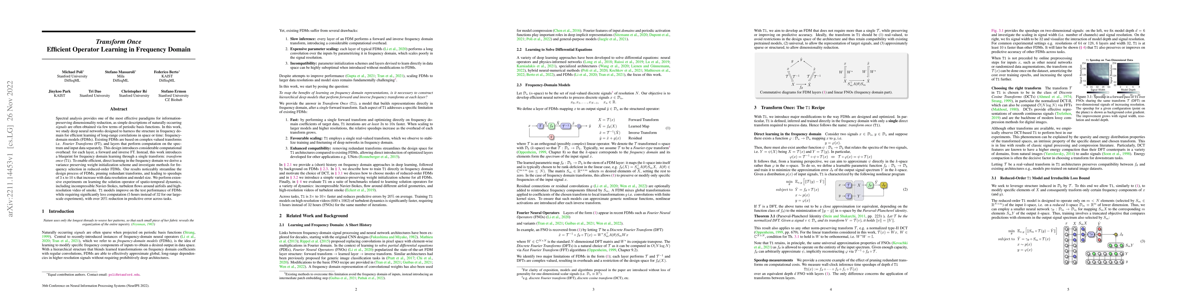 Thumbnail for Transform Once: Efficient Operator Learning in Frequency Domain