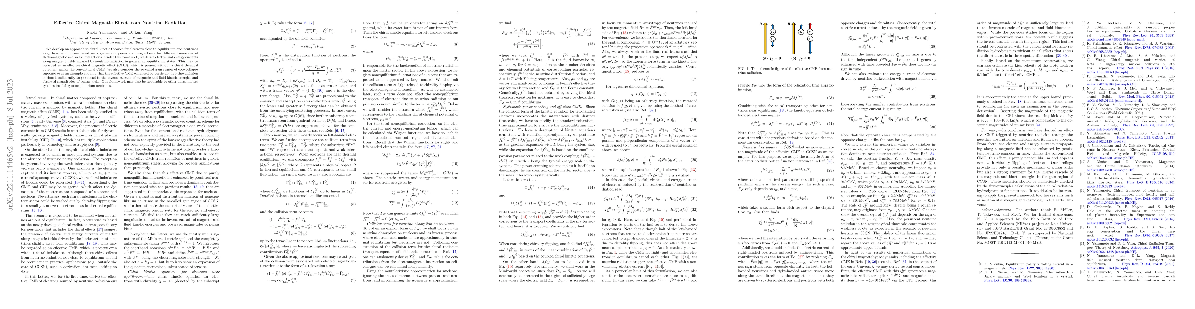 Thumbnail for Effective Chiral Magnetic Effect from Neutrino Radiation