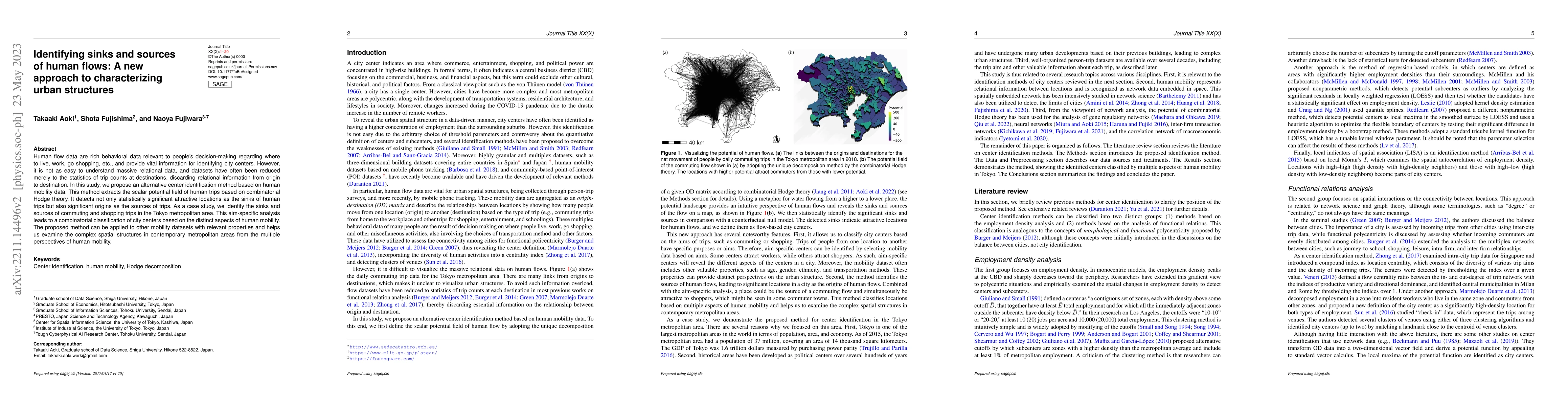 Thumbnail for Identifying sinks and sources of human flows: A new approach to
  characterizing urban structures