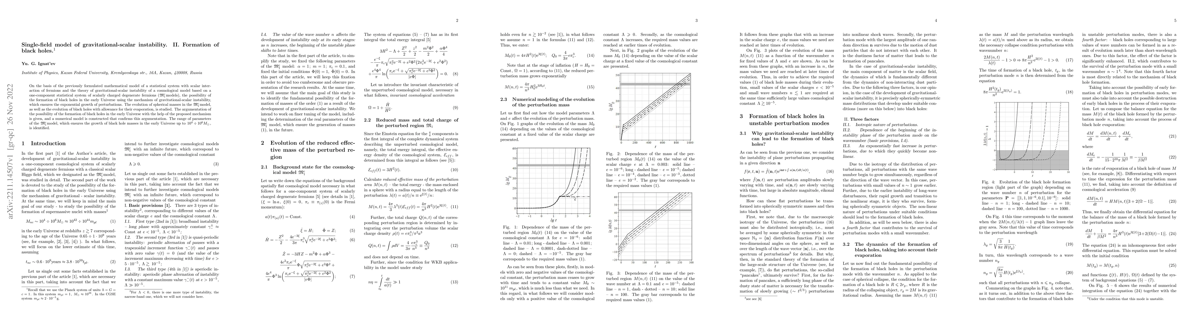 Thumbnail for Single-Field Model of Gravitational-Scalar Instability. II. Black Hole
  Formation