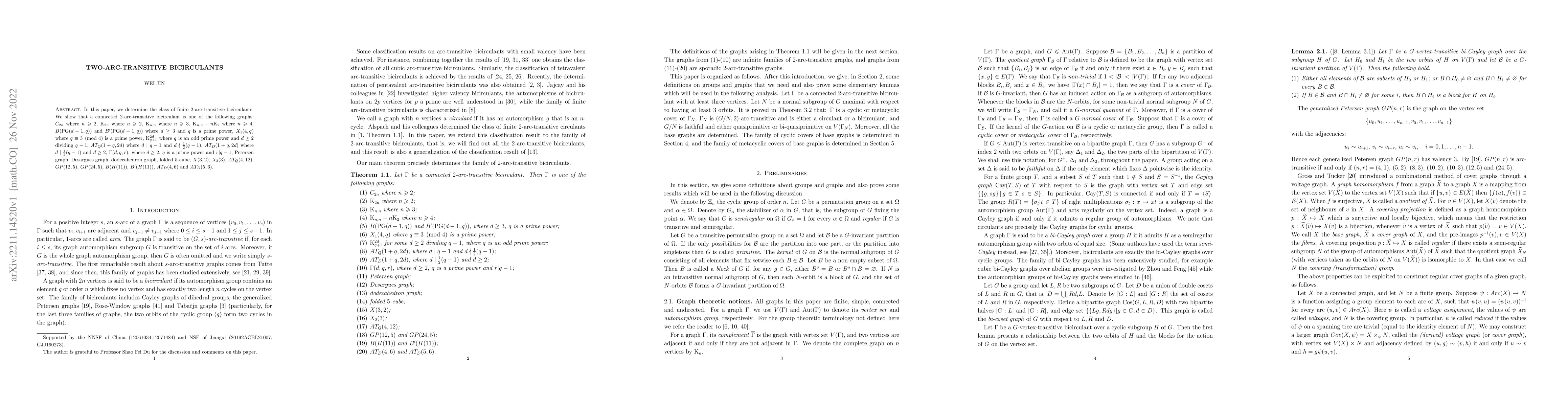 Thumbnail for Two-arc-transitive bicirculants