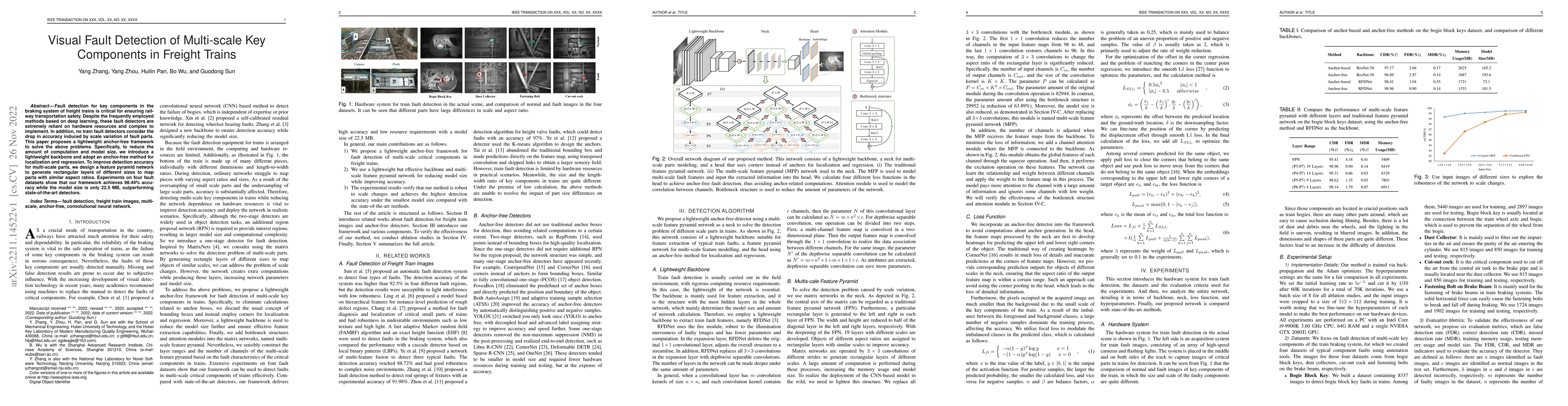 Thumbnail for Visual Fault Detection of Multi-scale Key Components in Freight Trains