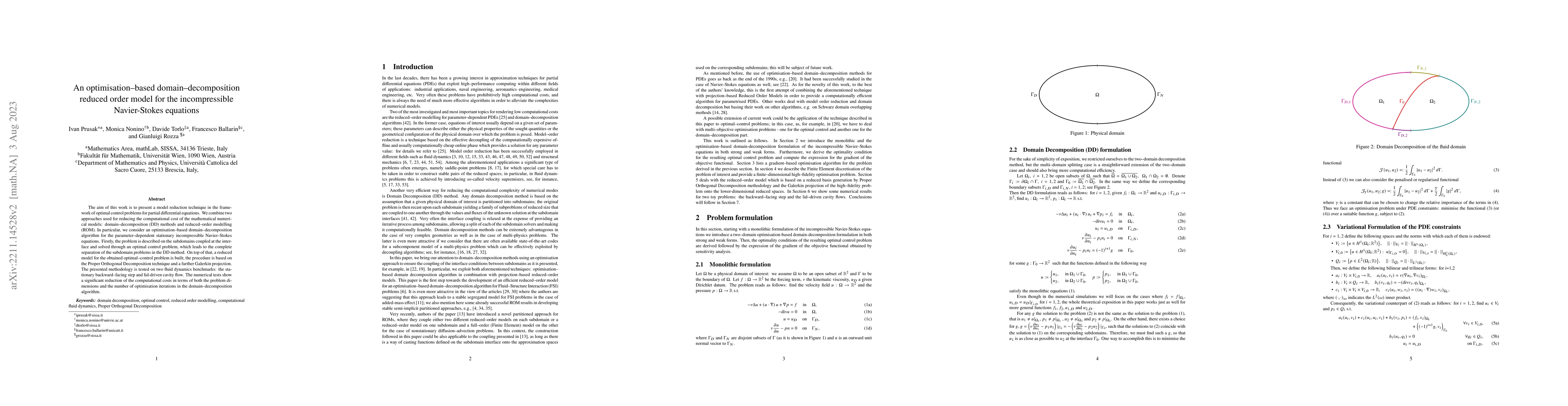 Thumbnail for An optimisation-based domain-decomposition reduced order model for the
  incompressible Navier-Stokes equations