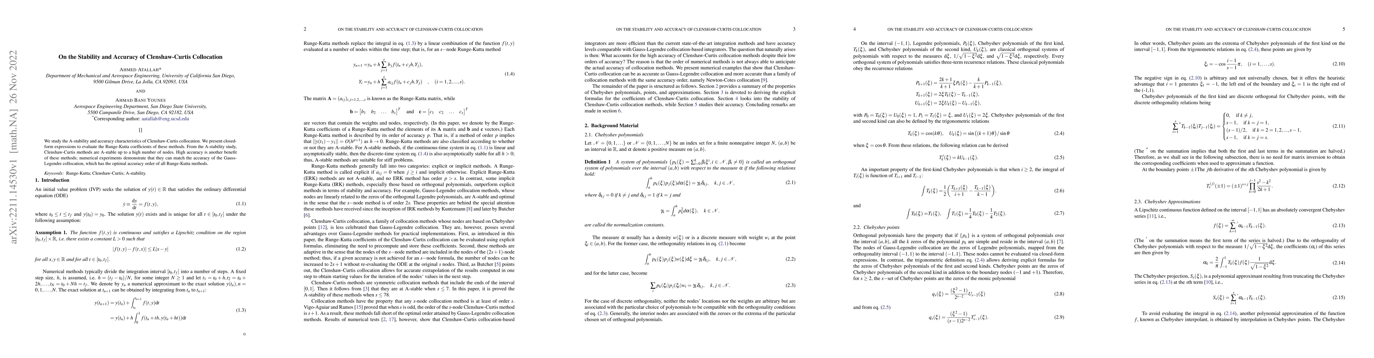 Thumbnail for On the Stability and Accuracy of Clenshaw-Curtis Collocation