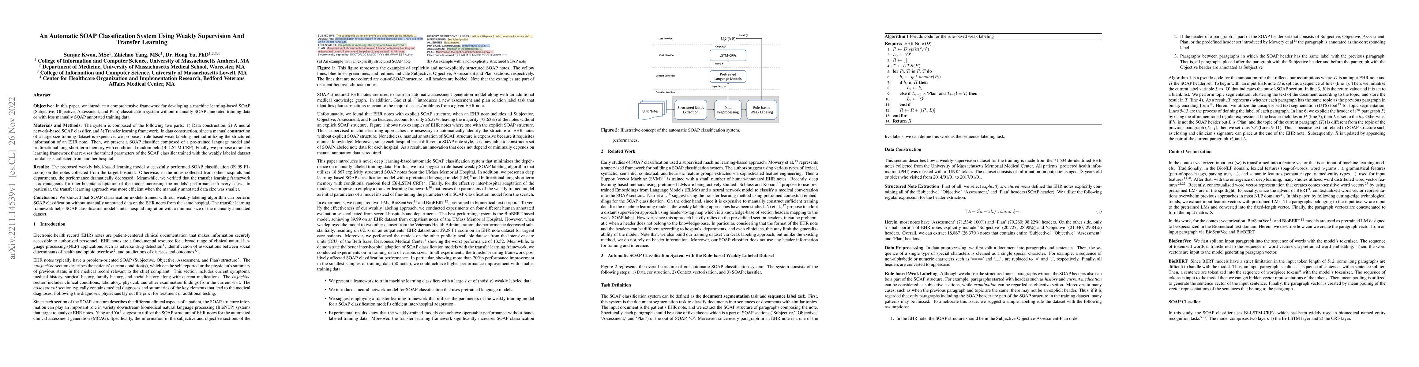 Thumbnail for An Automatic SOAP Classification System Using Weakly Supervision And
  Transfer Learning