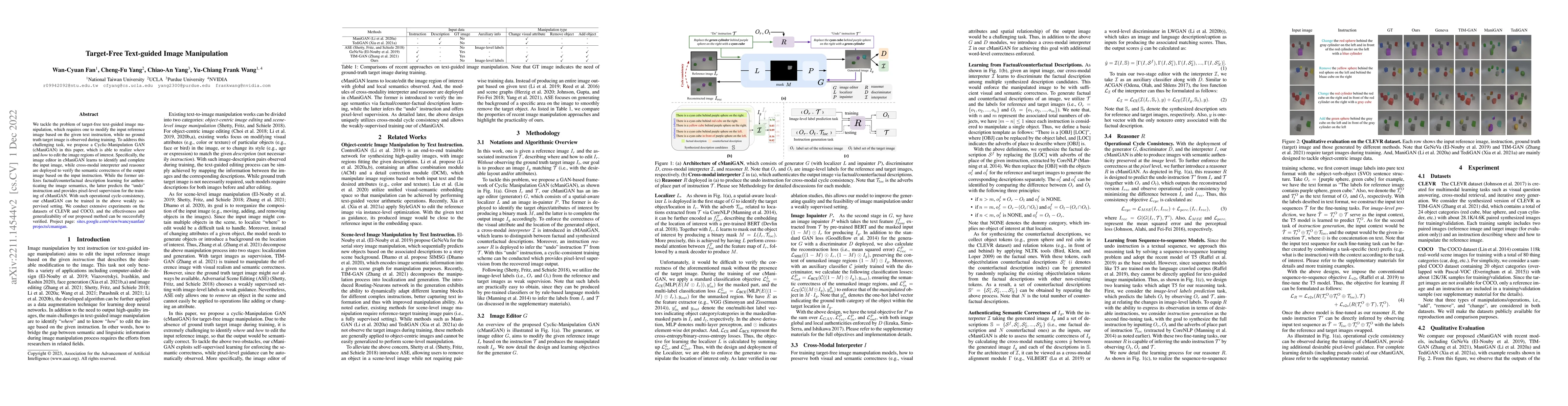 Thumbnail for Target-Free Text-guided Image Manipulation