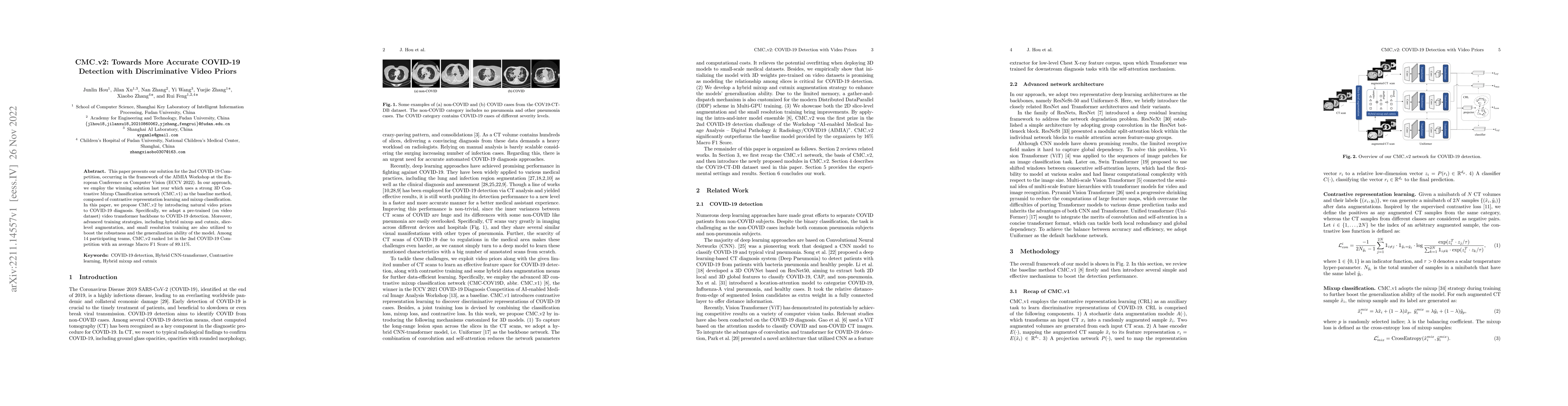 Thumbnail for CMC v2: Towards More Accurate COVID-19 Detection with Discriminative
  Video Priors