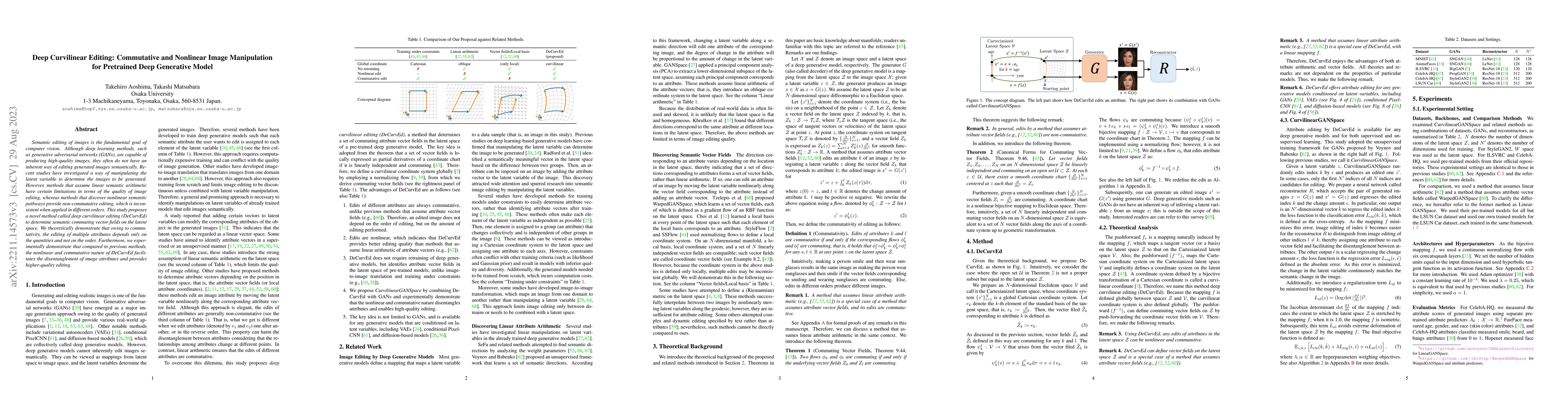 Thumbnail for Deep Curvilinear Editing: Commutative and Nonlinear Image Manipulation
  for Pretrained Deep Generative Model