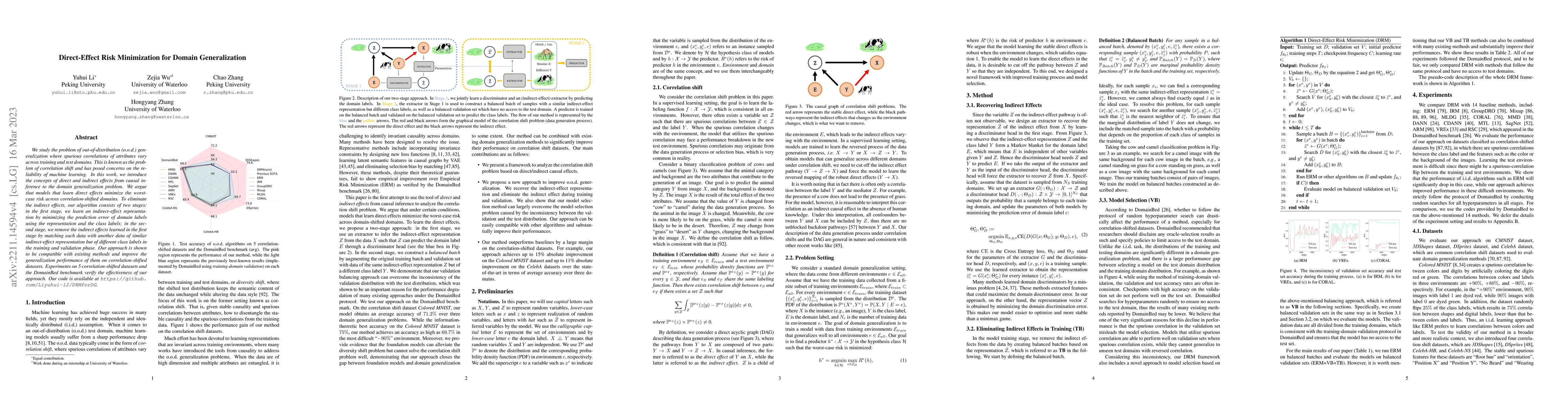 Thumbnail for Direct-Effect Risk Minimization for Domain Generalization
