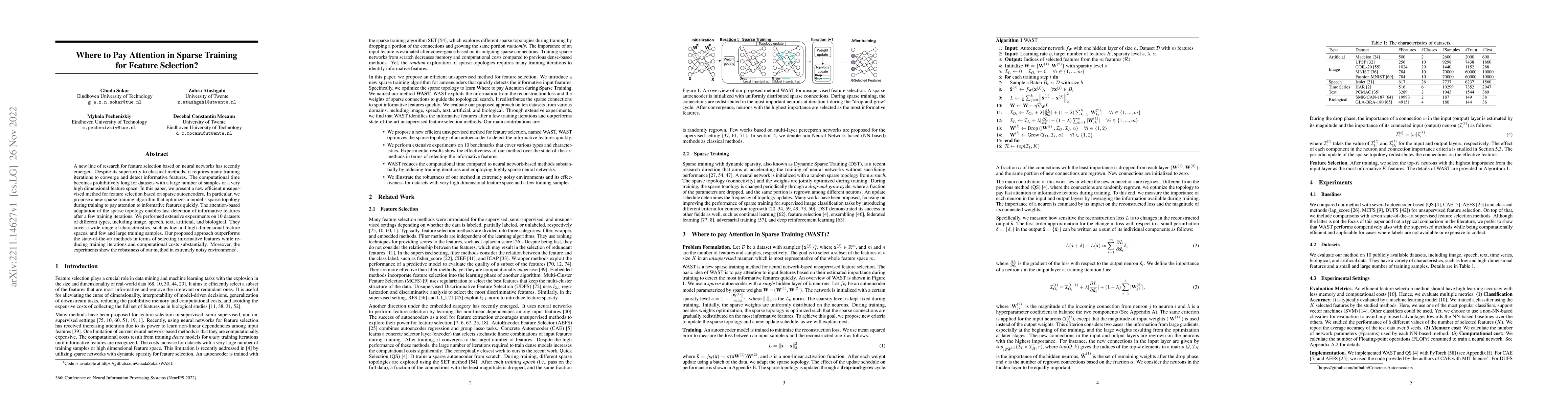 Thumbnail for Where to Pay Attention in Sparse Training for Feature Selection?