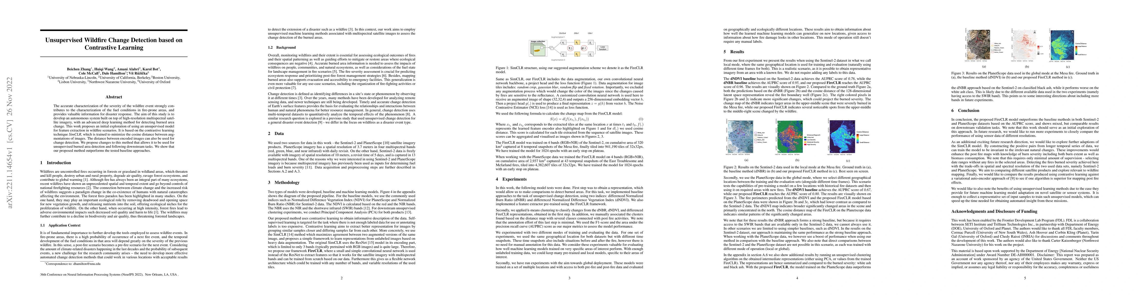 Thumbnail for Unsupervised Wildfire Change Detection based on Contrastive Learning
