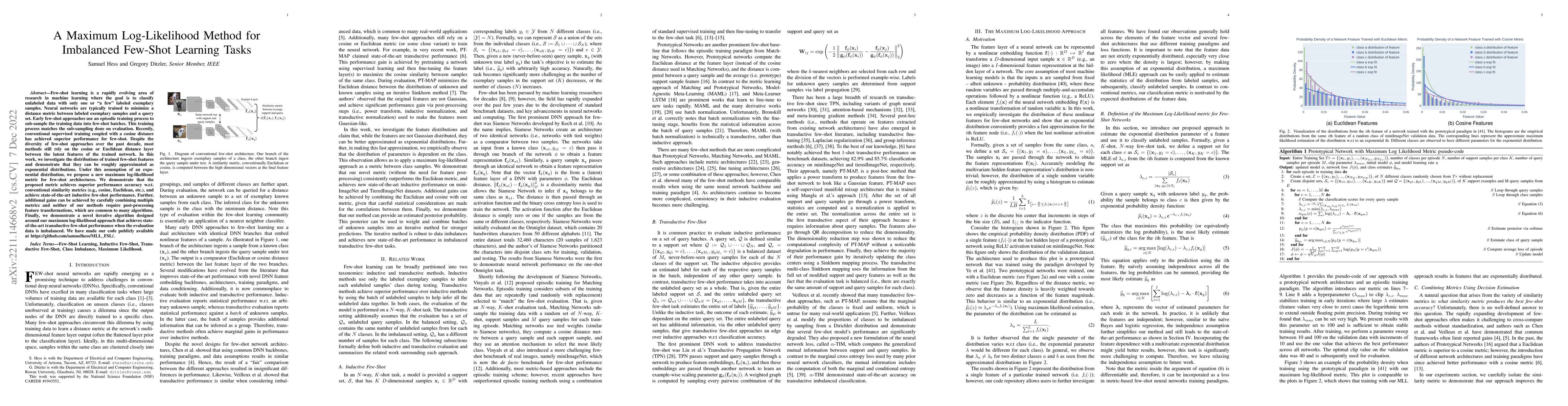 Thumbnail for A Maximum Log-Likelihood Method for Imbalanced Few-Shot Learning Tasks