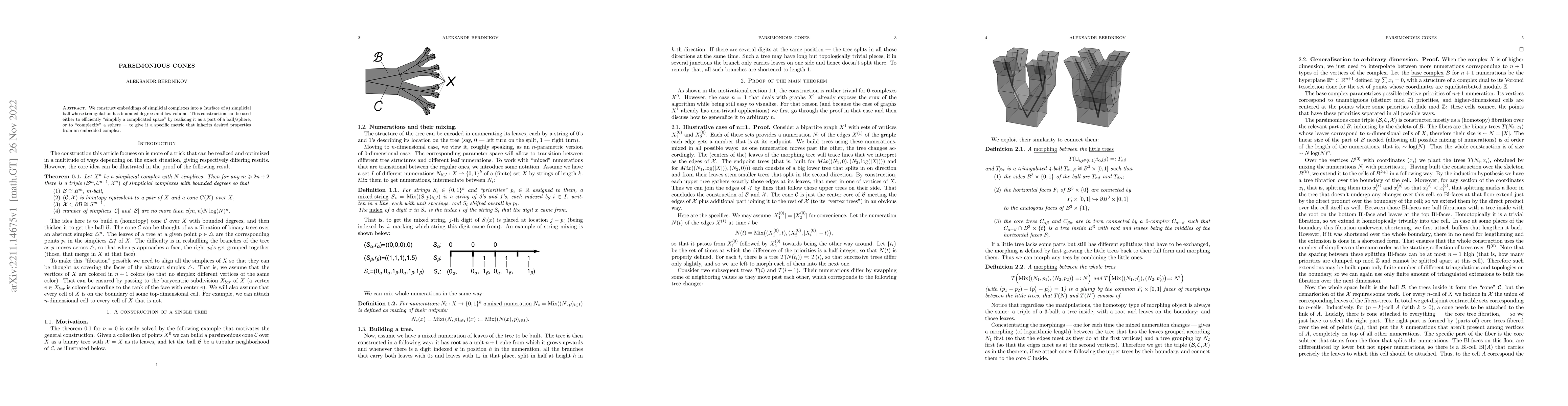 Thumbnail for Parsimonious cones