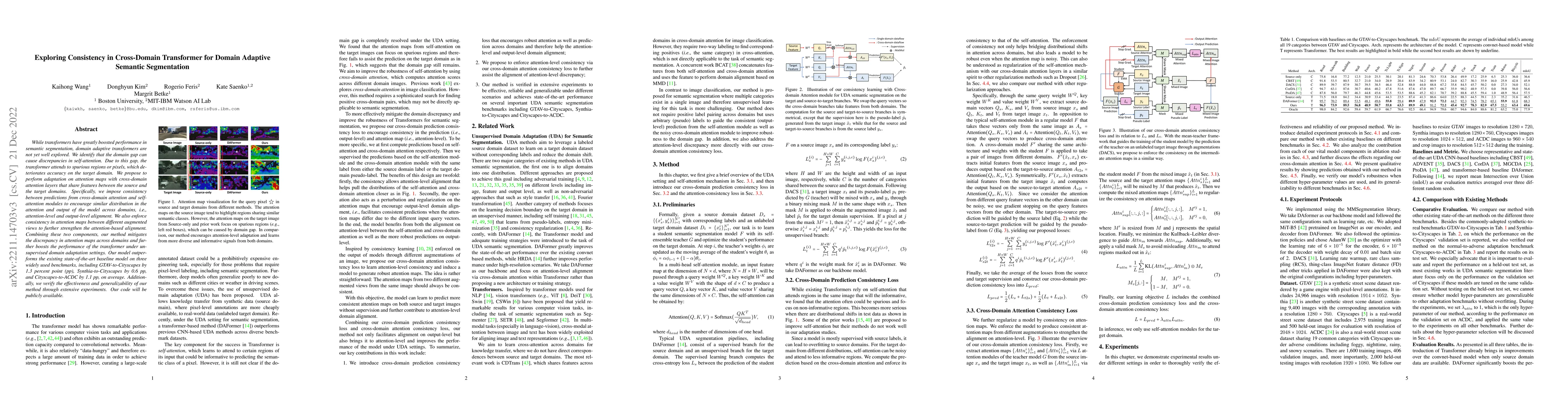 Thumbnail for Exploring Consistency in Cross-Domain Transformer for Domain Adaptive
  Semantic Segmentation