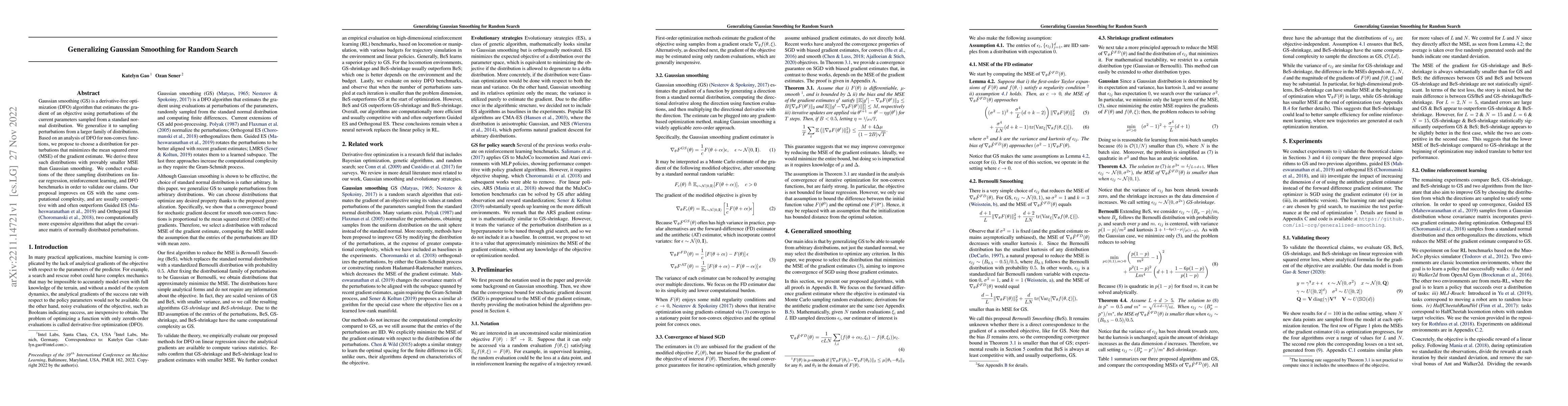 Thumbnail for Generalizing Gaussian Smoothing for Random Search