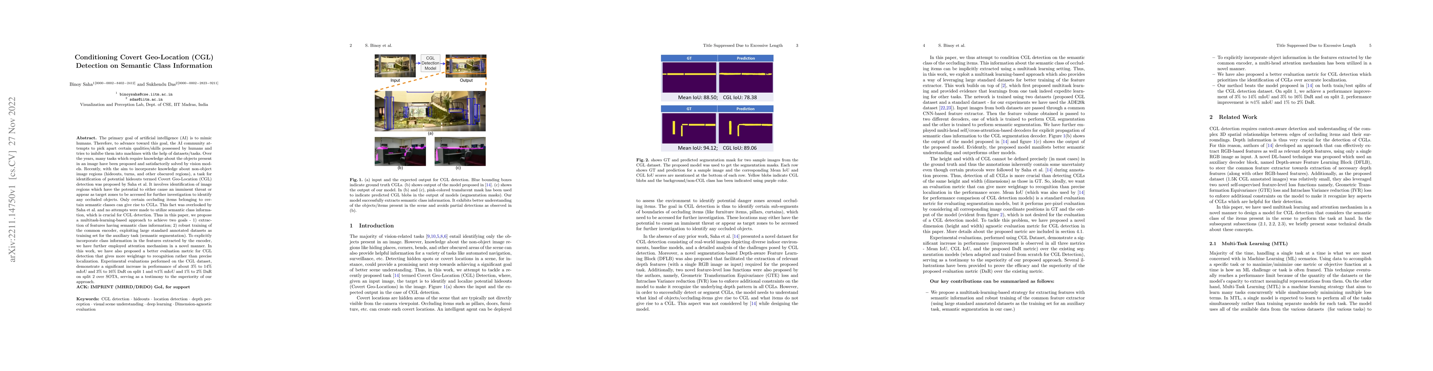 Thumbnail for Conditioning Covert Geo-Location (CGL) Detection on Semantic Class
  Information