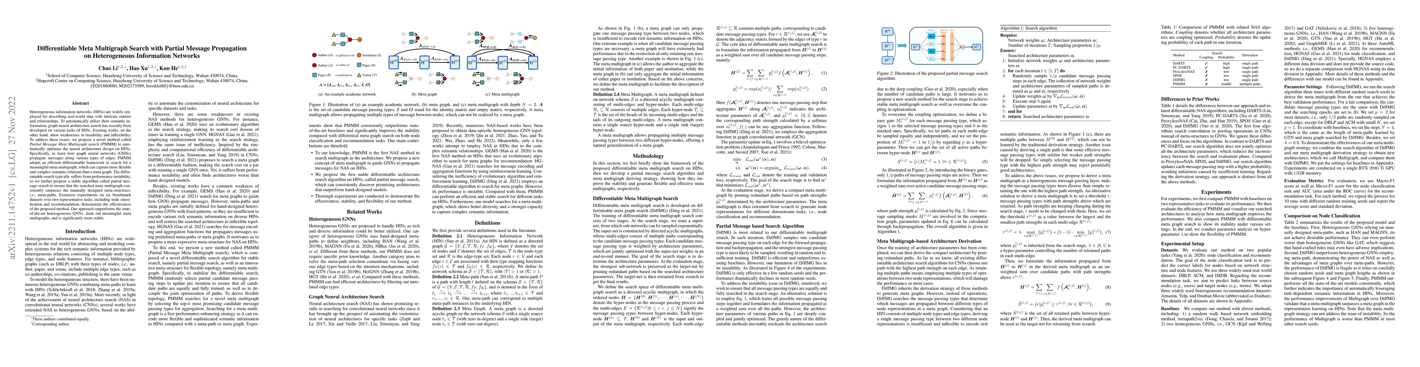 Thumbnail for Differentiable Meta Multigraph Search with Partial Message Propagation
  on Heterogeneous Information Networks