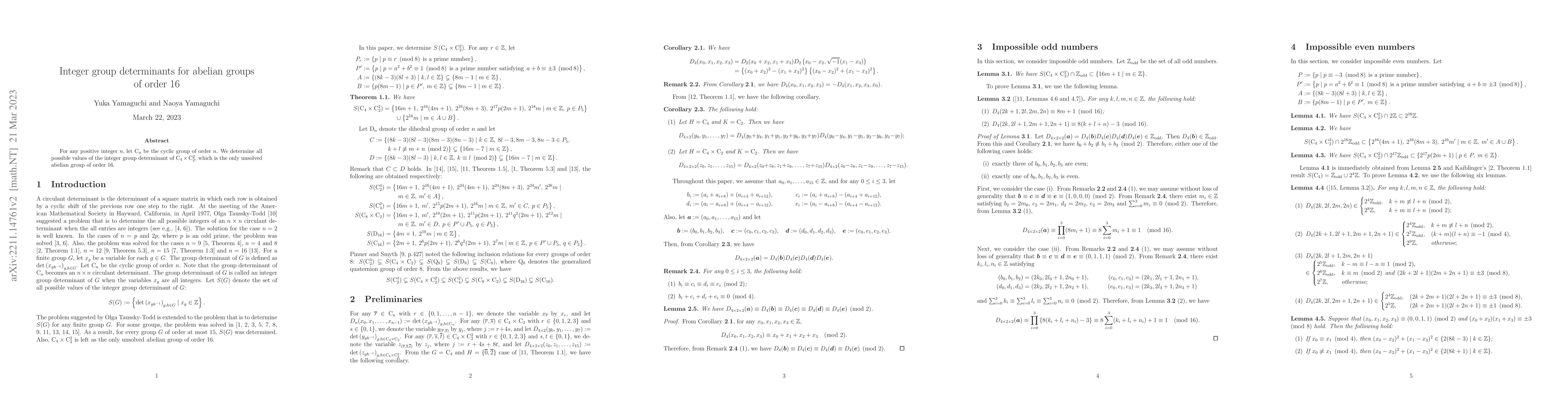 Thumbnail for Integer group determinants for abelian groups of order 16