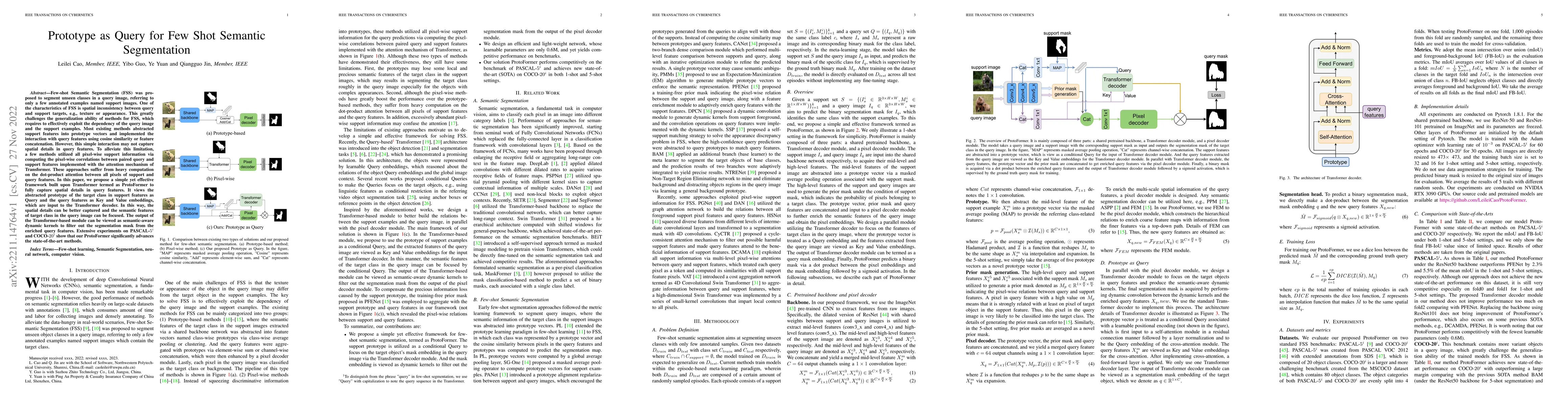 Thumbnail for Prototype as Query for Few Shot Semantic Segmentation