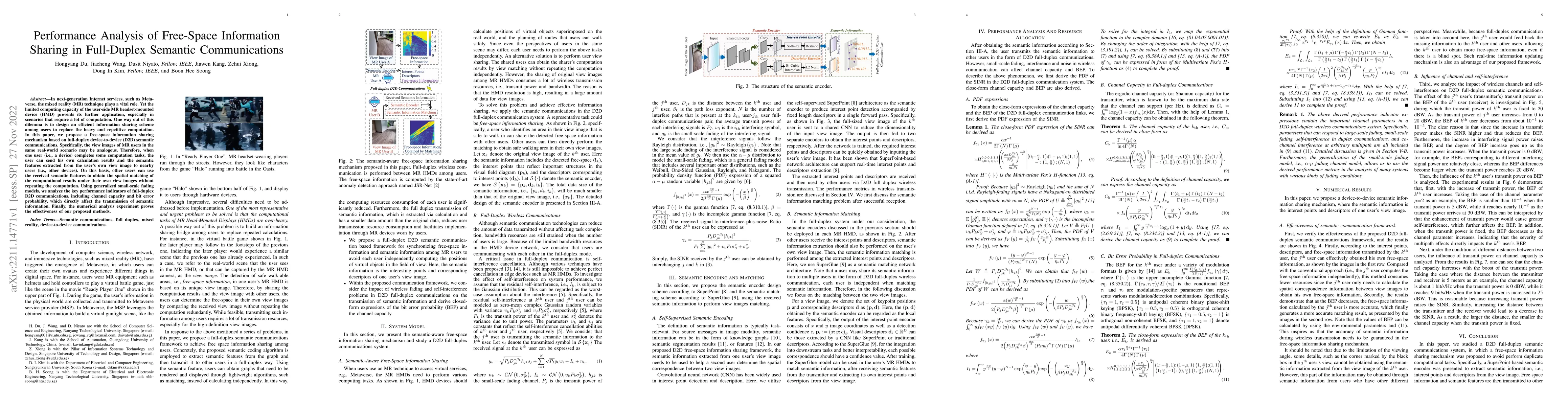 Thumbnail for Performance Analysis of Free-Space Information Sharing in Full-Duplex
  Semantic Communications