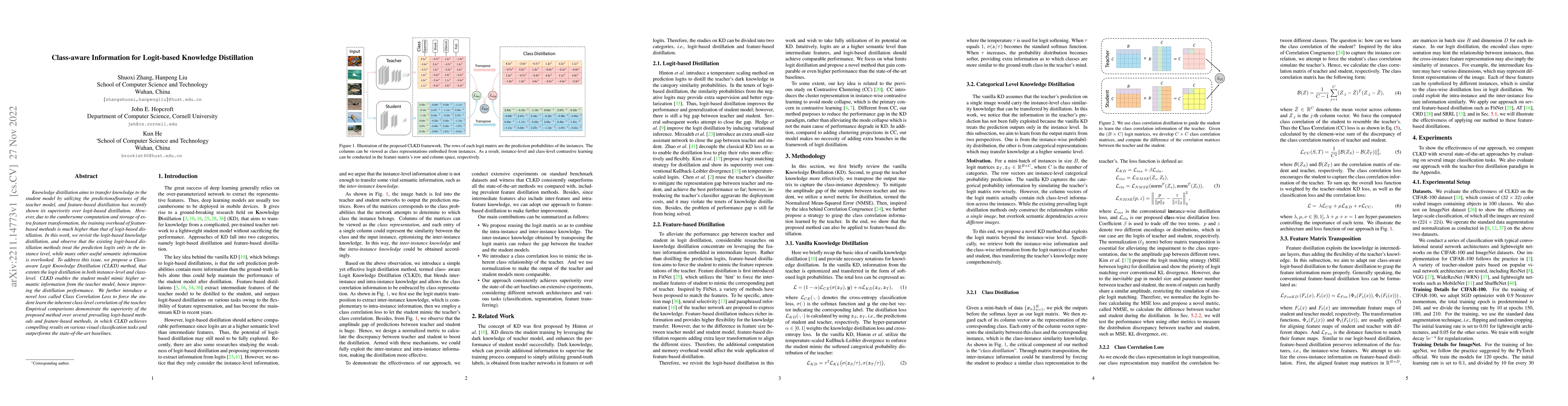 Thumbnail for Class-aware Information for Logit-based Knowledge Distillation