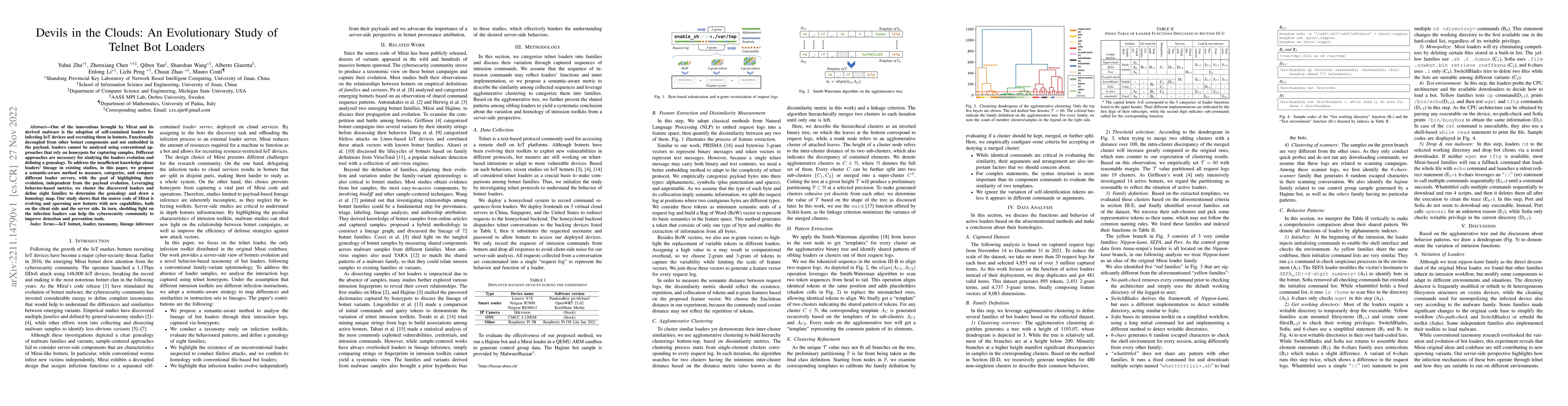 Thumbnail for Devils in the Clouds: An Evolutionary Study of Telnet Bot Loaders