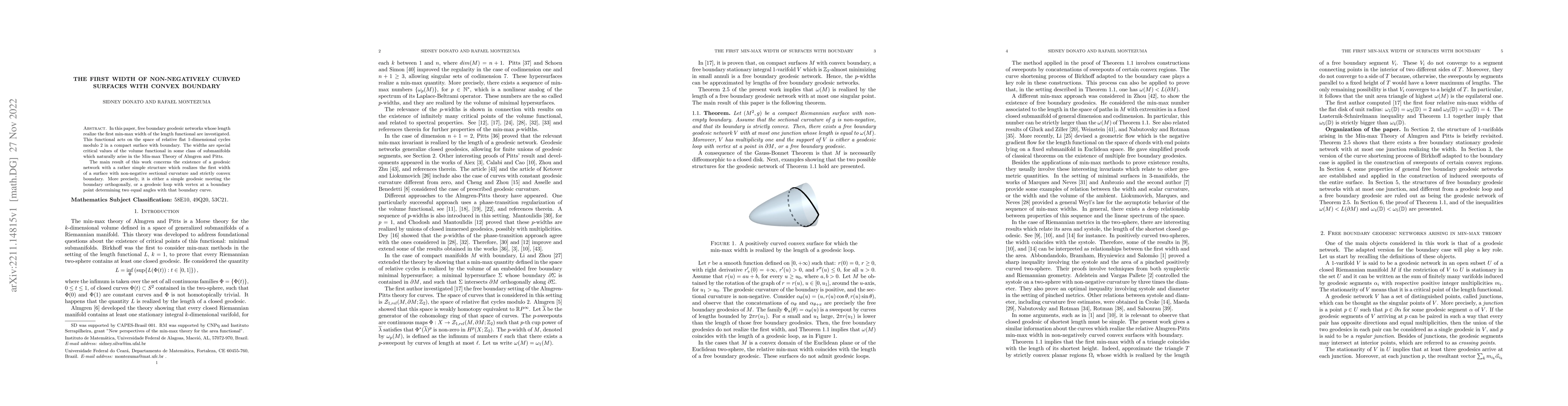 Thumbnail for The first width of non-negatively curved surfaces with convex boundary